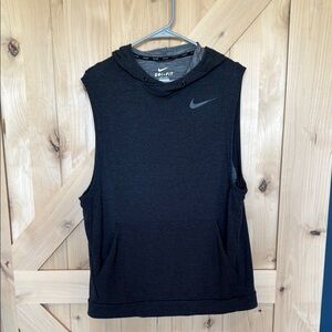 NIKE Men’s Black Sleeveless Hoodie